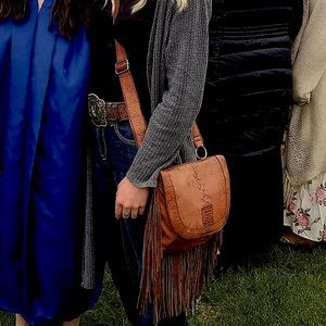 Leather side body purse